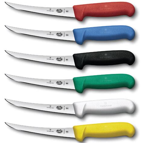 [6 colours][12 15cm] victorinox boning knife curved narrow blade fibrox butcher ebay