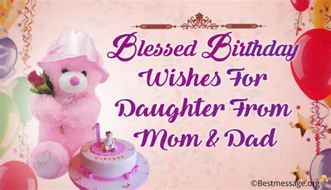Lovely Birthday Wishes And Blessings For Daughter From Mom And Dad