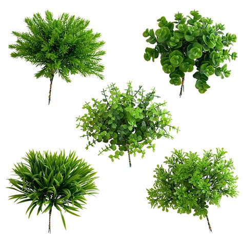 Cheerus 2 Bouquet Mini Plants Artificial Greenery Faux Potted Herbs