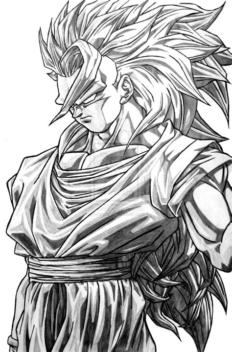 Goku Super Saiyan 3 By Ticodrawing On Deviantart Com Imagens