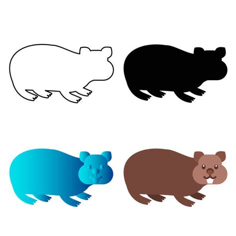 60 Wombat Silhouette Stock Illustrations Royalty Free Vector Graphics