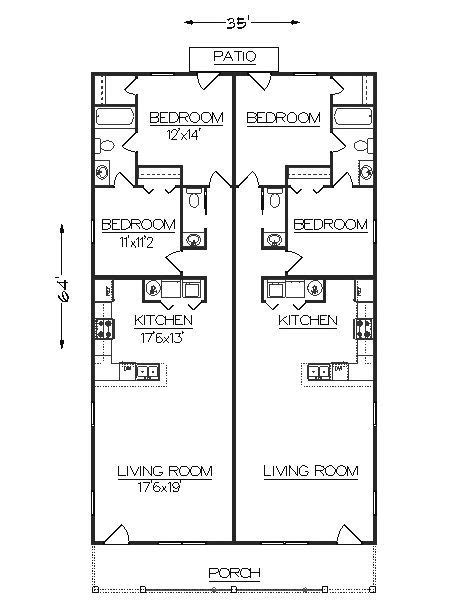 The 25 Best Duplex Plans Ideas On Pinterest Duplex House Plans