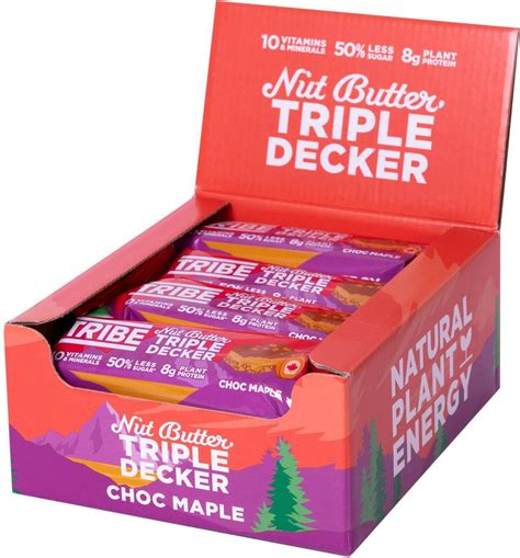 Tribe Triple Deckers 12 X 40g 12 X 40g Choc Maple Bars Price