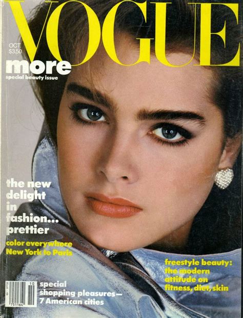 Brooke Shields October 1984 Vogue Cover Brooke Shields Vogue Covers