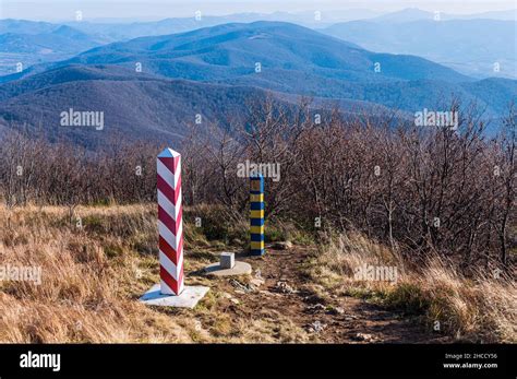 Border Markers On A Polish Ukraine Boundary The Polish Eastern Border
