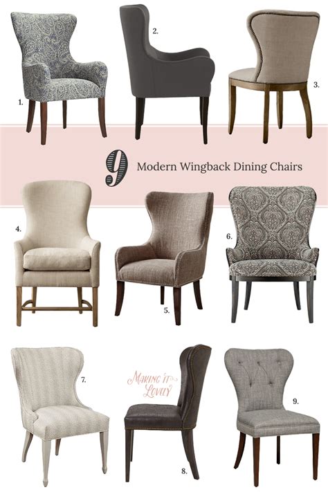 9 Modern Wingback Dining Chairs Making It Lovely