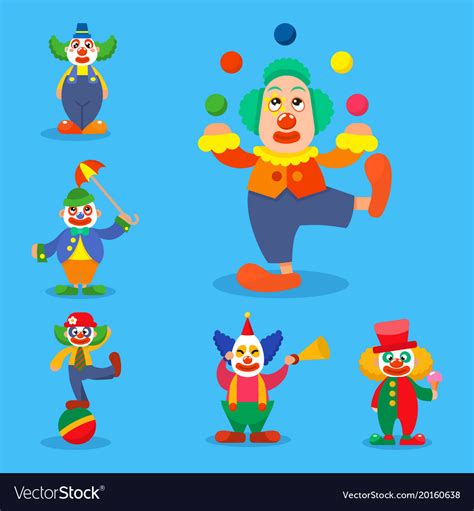 Clown Circus Man Characters Performer Royalty Free Vector