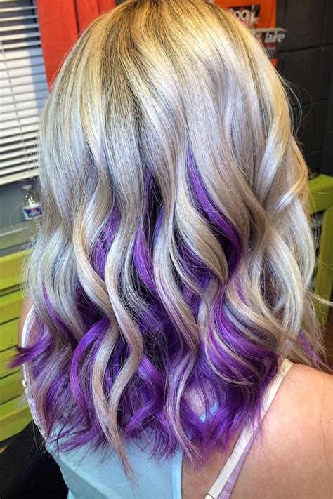 Perfect Blonde With Purple Orchid Underneath By Laura C