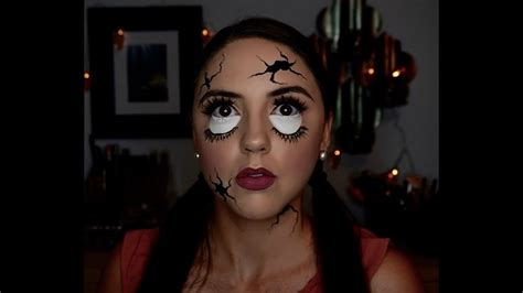 Easy Broken Doll Halloween Makeup Tutorial Brianna Mae Youtube