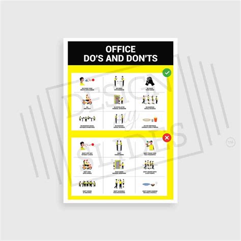 Workplace Ethics Dos And Donts Covid Signage