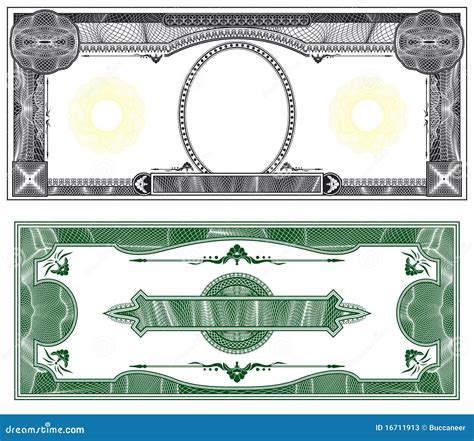 Blank Banknote Layout Stock Vector Illustration Of Drawing 16711913