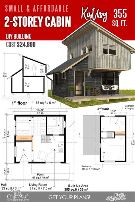 13 Best Small Cabin Plans With Cost To Build Tiny Cabin Plans Small
