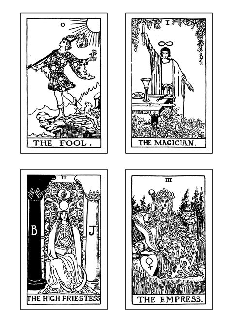 Printable Tarot  Color Your Own Cards Tarot Journaling Etsy