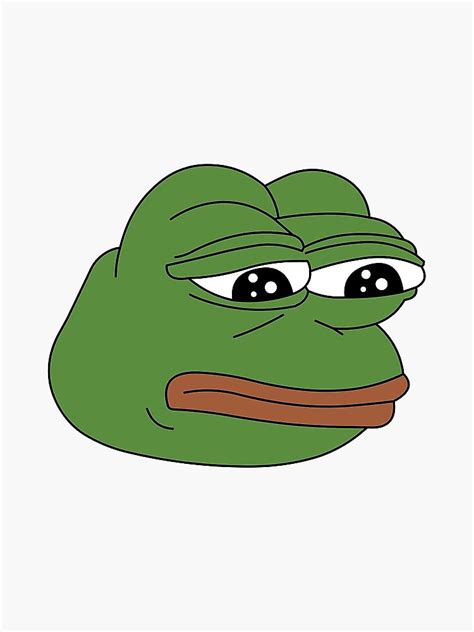 Sad Frog Meme Pepe The Frog Sticker By Swhitewat Redbubble