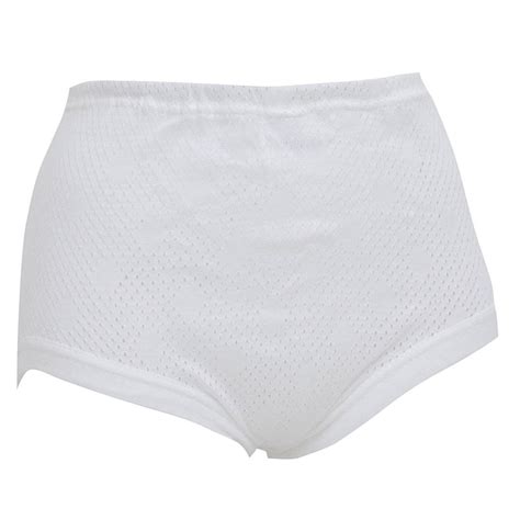 Cotton Airtex Brief Eyelet Full Cuff Leg Briefs Knickers Underwear 3 Pairs Ebay