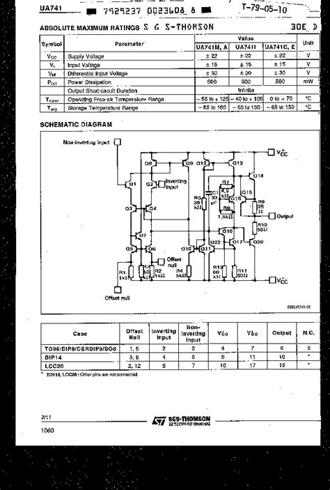 Ua741cn Datasheet211 Pages Stmicroelectronics General Purpose