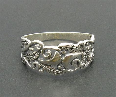 Precious Metal Rings Without Stones Stylish Sterling Silver Ring Solid