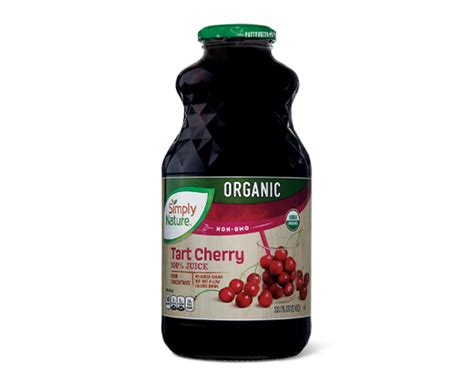 Organic 100 Tart Cherry Juice Simply Nature Aldi Us