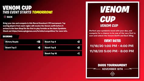Subscribe & click the bell! 'Fortnite' Venom Cup Start Time and How to Get the Venom ...