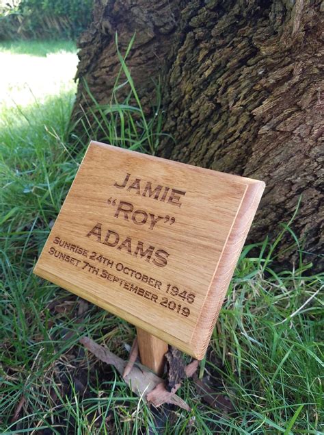 Oak Memorial Plaque Tree Dedication Plaque Memorial Garden Etsy