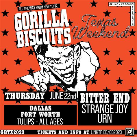 Gorilla Biscuits In Fort Worth At Tulips Ftw