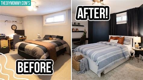 Cozy Basement Bedroom Makeover Before And After Youtube