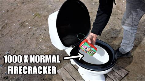 Exploding Workshop S Toilet Seat With Giant Firecracker Youtube