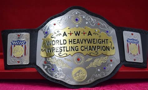 Awa World Heavyweight Wrestling Champion Title Belt Etsy