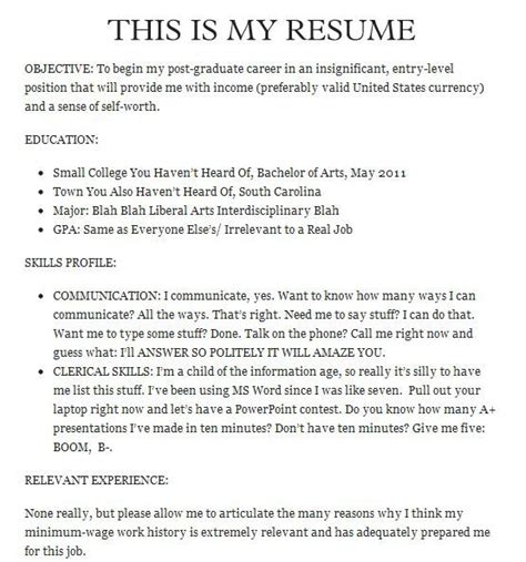 This Is My Resume Job Resume Funny Jobs Resume