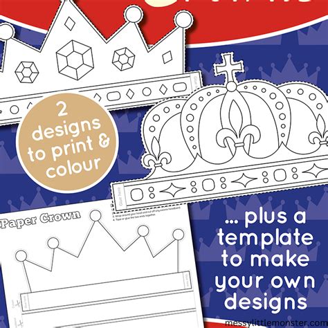 Printable Crown Template Make Your Own Paper Crown Craft Fit For A