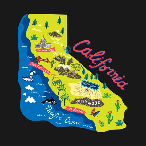 Kids Map Of California Coastal Map World