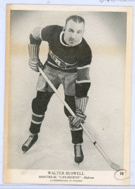 1939 Opc V301 1 32 Walter Buswell Vintage Montreal Canadiens Hockey