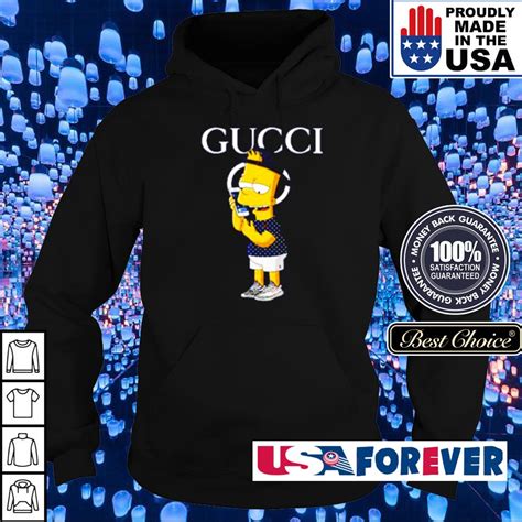 Bart Simpson wearing Gucci shirt, hoodie, sweater, long sleeve and tank top