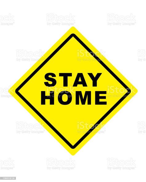 Stay Home Warning Sign Stop The Spread Of Germs Coronavirus Prevention