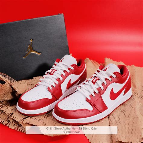 Giày Nike Air Jordan 1 Low Gym Red White 553558 611