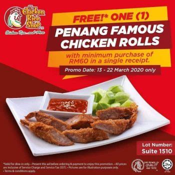 The chicken rice shop is having promotion. 13-22 Mar 2020: The Chicken Rice Shop Special Promo at ...