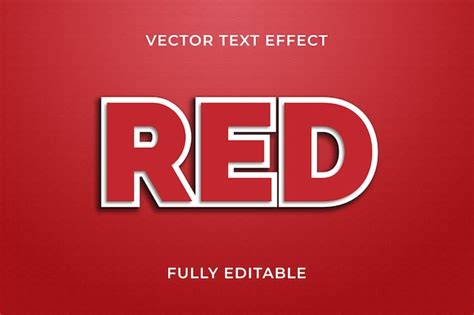 Premium Vector Red Text Effect