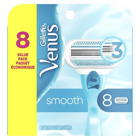 Gillette Venus Smooth Womens Razor Blade Refills 8 Count Walmart