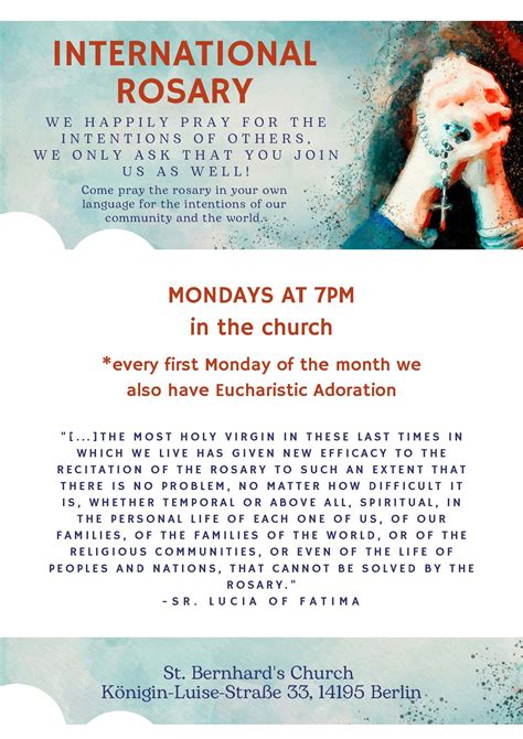 Devotions & Prayers | English-speaking Roman Catholic Mission