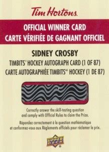 But he seems so nice! 2015 Upper Deck Tim Hortons Hockey Info, Checklist