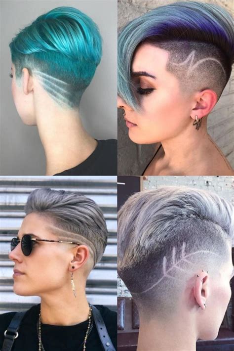 Best Shaved Hairstyles For Women 20 Photos Short Hair Undercut Half Shaved Hair Shaved