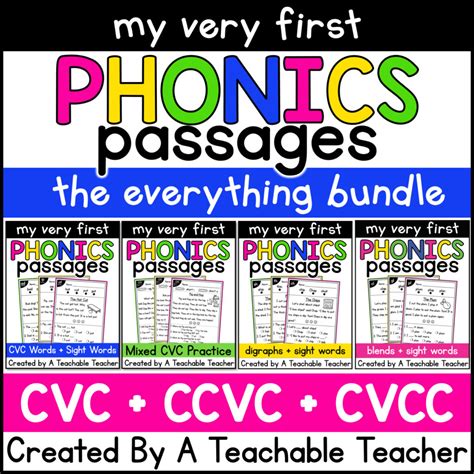 My Very First Phonic Passages The Everything Bundle A Teachable Teacher