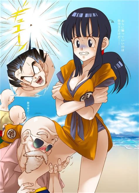 Goku Chichi Roshi Krillin Goku And Chichi Pinterest