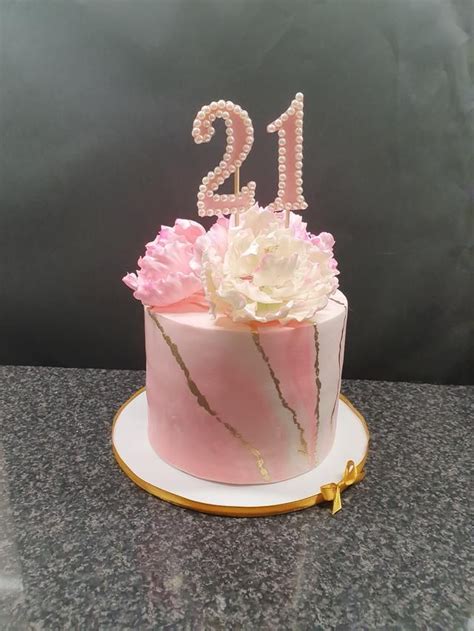 21st Birthday Cake Cake By The Custom Piece Of Cake Cakesdecor 21st Birthday Cakes Classy