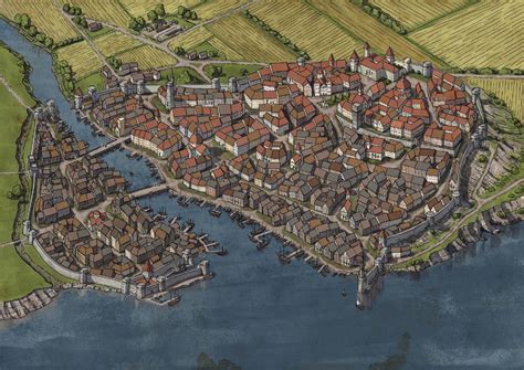 City Map By Jonpintar On Deviantart Fantasy City Map Fantasy City