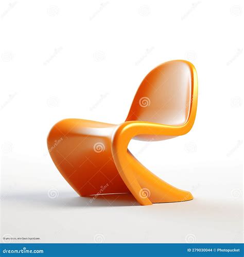 Orange Panton chair stock photo. Image of produce, logo - 279030044