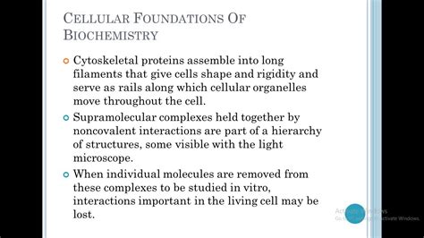 Cellular Foundations Of Biochemistry Foundations Of Biochemistry