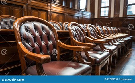 Justice Awaits, Unoccupied Chairs in the Jury Box of the Courtroom
