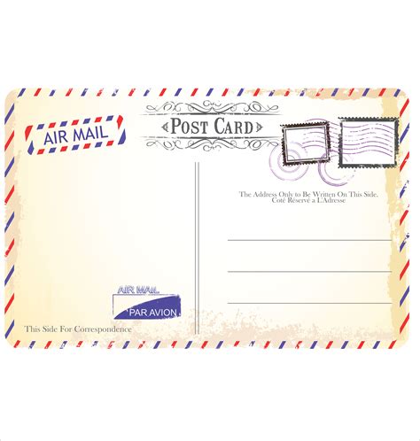 Postcard vector in air mail style 324048 Vector Art at Vecteezy