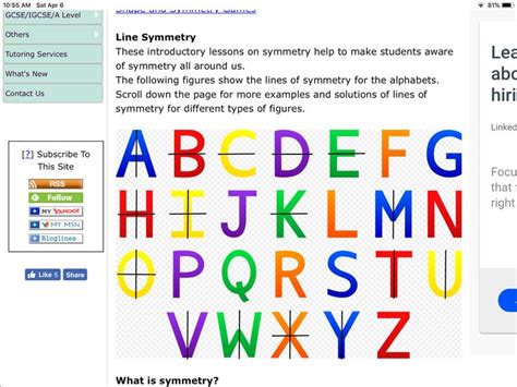 It is a powerpoint presentation that discusses about the topic or lesson: Using the alphabet to show line symmetry | 4th grade math ...